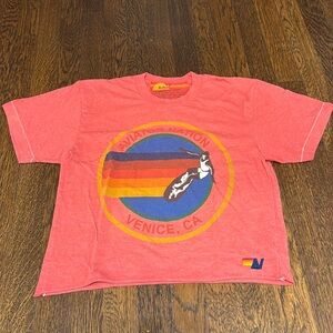 Aviator nation red boyfriend tee